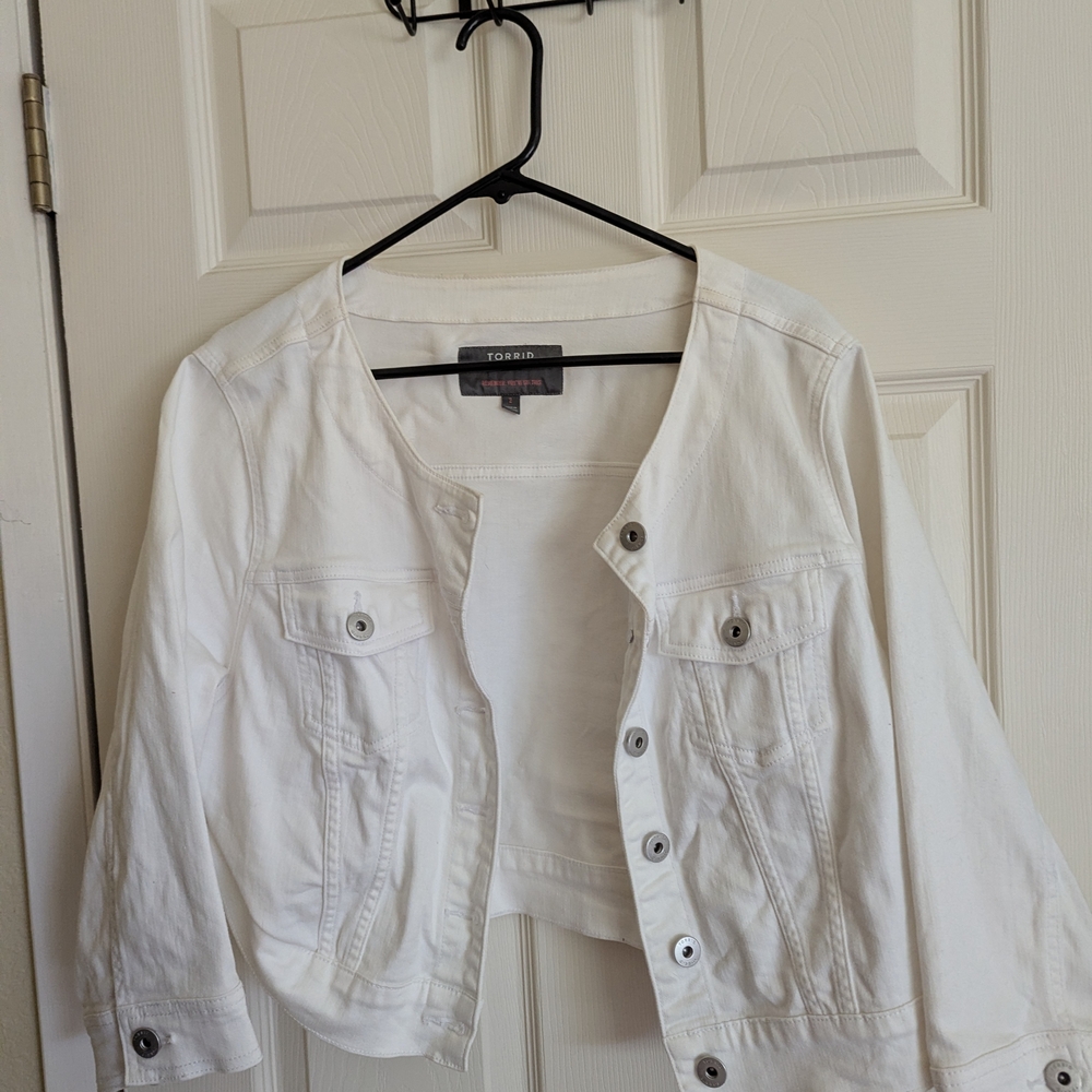 Torrid Women's Cream Jean Jacket